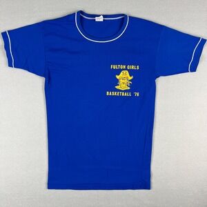 VTG Fulton Girls Basketball Jersey T‎ Shirt Fits XS 1970s 1976 Pirates Michigan